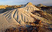 Detail of erosion patterns in badlands environment