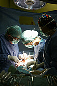 Femoral bypass, vascular surgery, operation room. Hospital Universitario de Gran Canaria Doctor Negrin, Las Palmas de Gran Canaria. Canary Islands, Spain