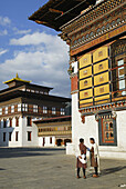 Civil servants, thimphu dzong, thimphu, Bhutan