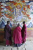 Young novices, monastery of gantey gompa, phobjikha valley, wangdue phodrang district, Bhutan