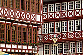 Römerberg, houses in the East Row, detail, Frankfurt, Germany