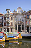Portugal, Beira Litoral, Aveiro, Canal Central, moliceiro boats