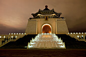 Chiang Kai-shek Memorial Hall at night, Taipei, Taiwan, Asia