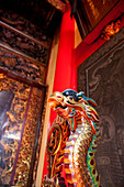 Dragon sculpture at the Matsu Temple, Tainan, Taiwan, Asia