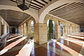 Courtyard of Santo Tomás de Villanueva at old Colegio Mayor de San Ildefonso (now rectors office) of the University of Alcalá de Henares, Alcalá de Henares. Madrid, Spain