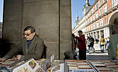 Spain. Madrid. Plaza Mayor  sunday market