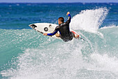 Man surfing, Sunset Beach, North Shore, Oahu, Hawaii, USA