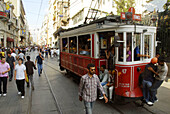 Tramway at Istiklal Caddesi, Istanbul, Turkey