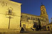 Cathedral (16th century) in Santa Maria square at dusk, Baeza. Jaen province, Andalucia, Spain