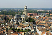 St  Saviours Cathedral, view from the Belfry Brugge, the Venice of the North  Western Flanders  Belgium