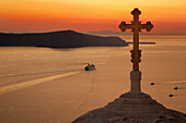 Crater, Greece, Island, Of, Santorini, Sunset, Thera, Thira, N45-764368, agefotostock