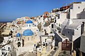 Blue, Churches, Domed, Greece, Island, Oia, Oía, Santorini, Thera, Thira, Town, N45-764410, agefotostock