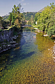 Rio Sella en Cangas de Onís. Asturias. España.