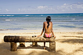Woman at Las Terrenas beach, Dominican Republic