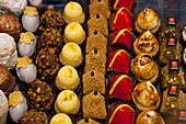 Pralines in  Les Halles de Lyon, Gourmet market,  Lyon, Rhone Alps,  France