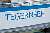 Boat, Ferry on Lake Tegernsee, Upper Bavaria, Bavaria, Germany