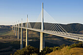 Europe, France, aveyron, Millau, suspension bridge