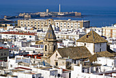 Europe, Spain, Andalucia, cadiz, Iglesia del Carmen, San Antonio skyline