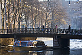 Boat on Keizergracht, Amsterdam, The Netherlands