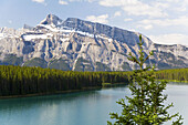 Mount Rundle and Two Jack Lake, Banff National Park, Alberta, Canada