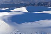 White Sands National Monument, New Mexico, USA. White gypsum sand dunes