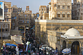 View of Bazaar, Sana, Yemen