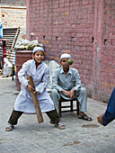 Moslem boys playing cricket in the streets of Calcutta