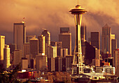 Seattle skyline with Space Needle. Washington. USA