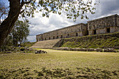 Governors Palace, Pre-Columbian mayan ruins of Uxmal. Yucatan, Mexico