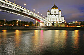 Cathedral of Christ the Saviour and the Patriarchy Bridge, Moscow, Russia