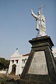 Panjim Goa, India, Jesus statue in front of the Archibishop Palace