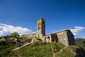Castle and mosque-church of Nuestra Señora de la Concepcion, Almonaster la Real, Sierra de Aracena y Picos de Aroche Natural Park. Huelva province, Andalucia, Spain