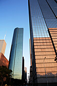 Houston mirror skyscrappers. Texas, USA