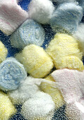 Cotton wool color balls texture