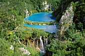 View at the waterfalls at Plitvica Lakes, Croatian Adriatic Sea, Dalmatia, Croatia, Europe