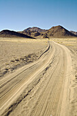 Tracks through the desert, Damaraland, Namibia