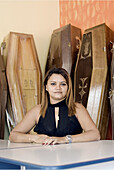 Maria Coelho, coffin seller. Santarém. Amazonas. Brazil.