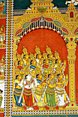 Murals in Sri Meenakshi Temple, Madurai, India.