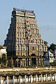 East Gopura (tower) in Nataraja Temple, Chidambaram, Tamil Nadu. India.