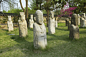 Stone figures at Gyeongbokgung Palace, National Folk Museum, Seoul, South Korea