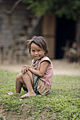 Portrait of a young girl in Laos