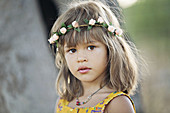 Portrait of a young girl in the countryside