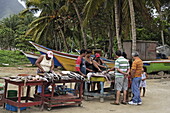 Fish market, La Asuncion, Isla Margarita, Nueva Esparta, Venezuela