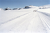 Cross country skiing, Winter, Plaine Morte Glacier, Crans Montana, Switzerland