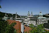 View of Salzburg Cathedral, Domplatz, Salzburg, Austria
