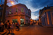 Street scene in the Casco Historico - Old Town, Santiago de Cuba, Santiago de Cuba, Cuba, West Indies