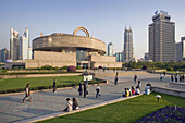 China-April 2008. Shanghai City. Peoples Square-Renmin GHongyuan. Shanghai Museum