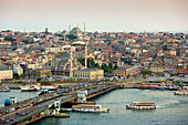 Galata Bridge on the Golden Horn,  Istanbul,  Turkey