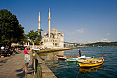 Ortakoy Mosque and Phosphorus Bridge,  Istanbul,  Turkey