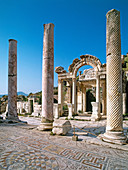 Temple of Hadrian,  ruins of Ephesus. Turkey